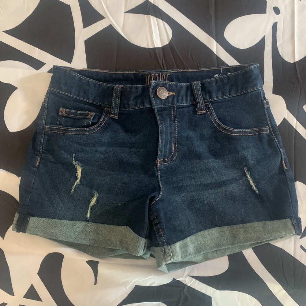 Size 14 Justice jean shorts like new